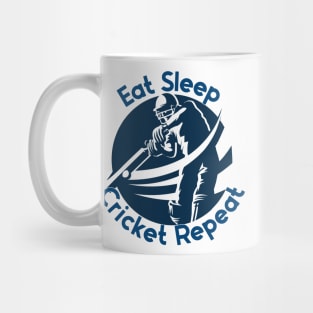 Eat Sleep Cricket Repeat Mug